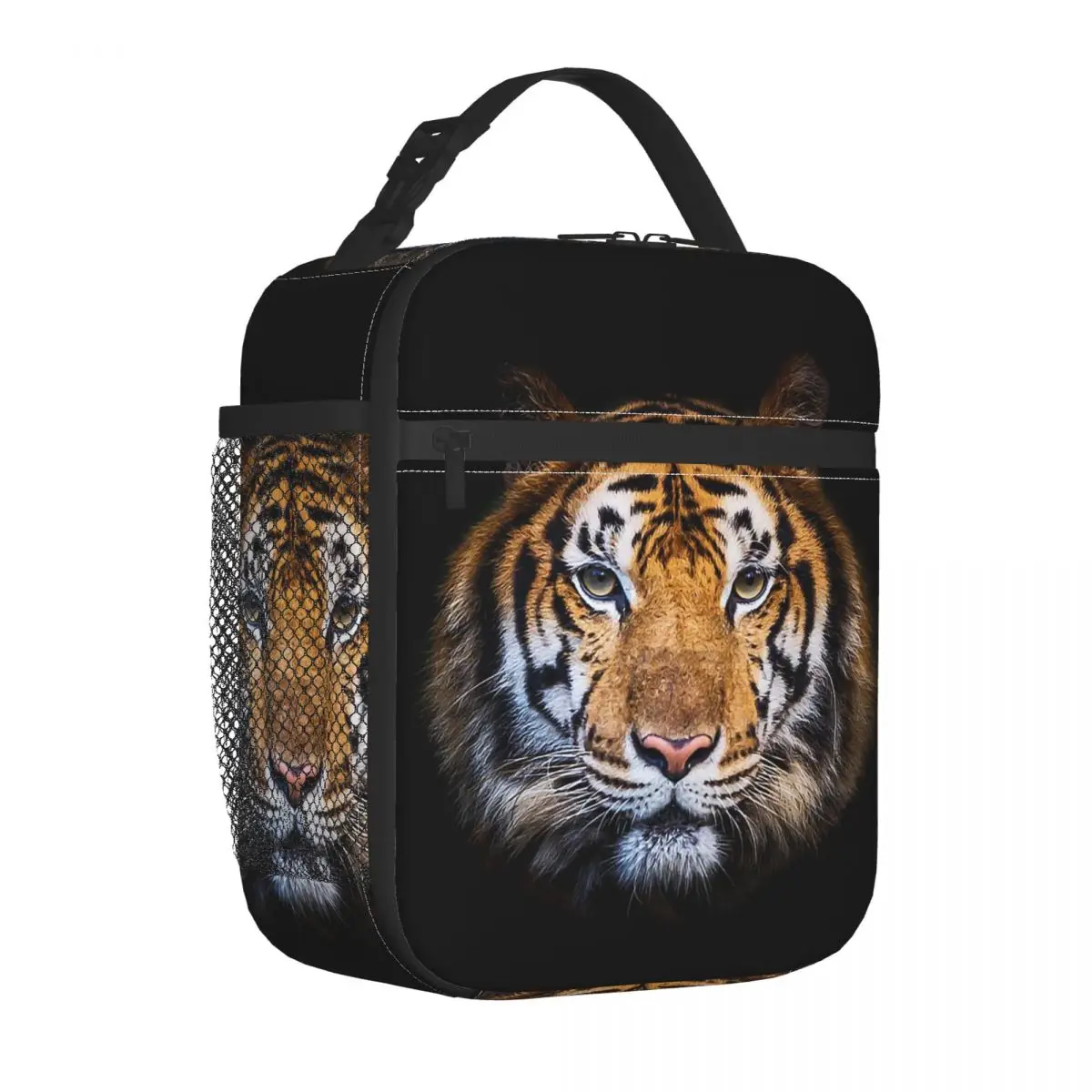 Bengal Tiger Animal Insulated Lunch Bag High Capacity Reusable Cooler Bag Lunch Box Tote School Travel Food Storage Bags