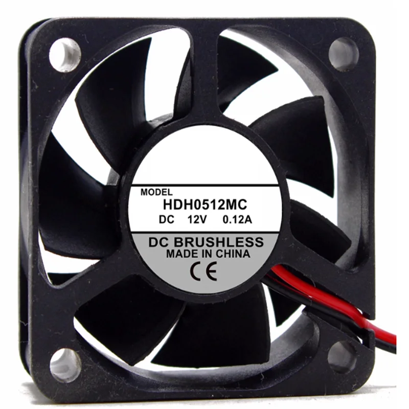 1PCS Cooling Fan HDH0512MC  2-line 7-blade 12V 0.12A 5CM 5020 Silent Power Supply Case Cooling Fan