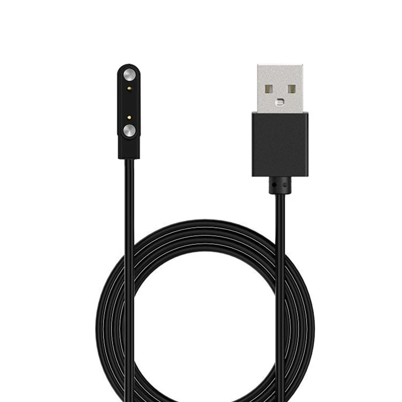 2 Pin Strong Magnetic Charge Cable USB Charging Line Cord Rope Black White Color for Smart Watches Universal