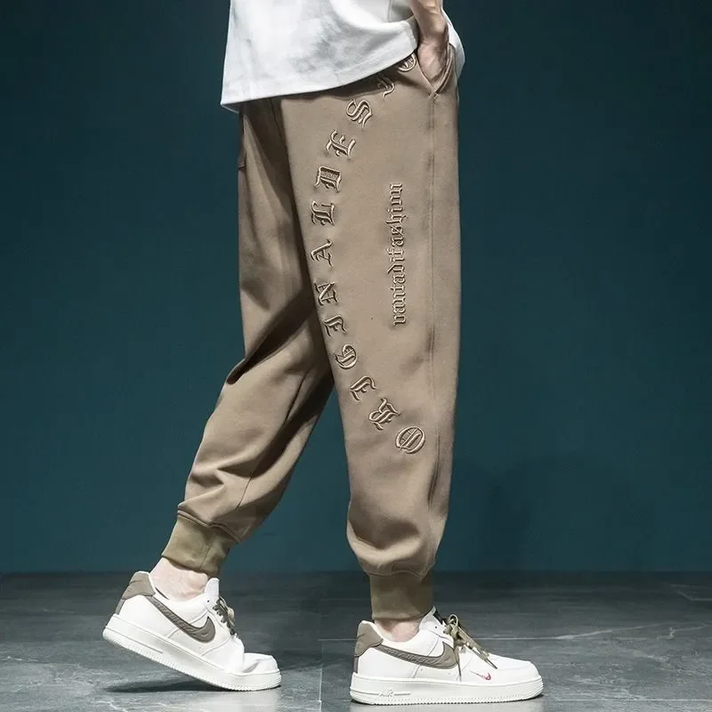 

Men's Sweatpants Spring Summer New Loose Foot Casual Sports Pants Embroidered
