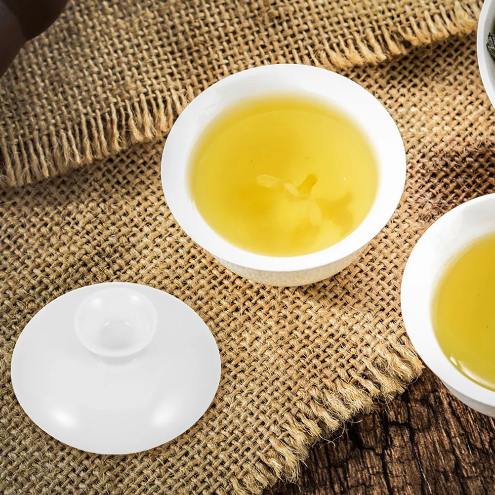 

Керамическая крышка для чайной чашки, белая, термостойкая, защита от проливания, аксессуар для чайной посуды