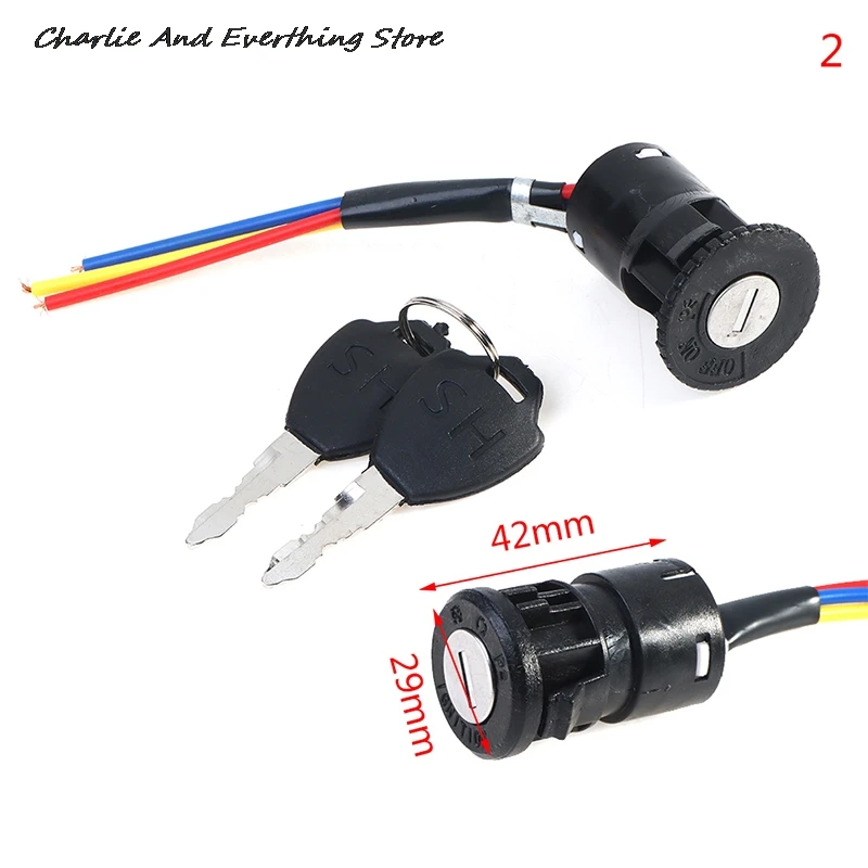 Universal Electric Bicycle Biking Portable Dustproof Cycling Parts for Electric Scooter Ignition Switch Key Power Lock