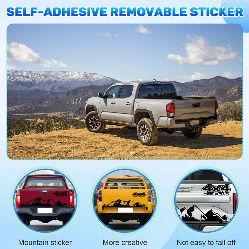 Car Sticker 4X4 Off Road Graphic Decal For Ford Ranger Raptor Pickup Isuzu Dma Nissan NAVARA Toyota Hilux Accessories