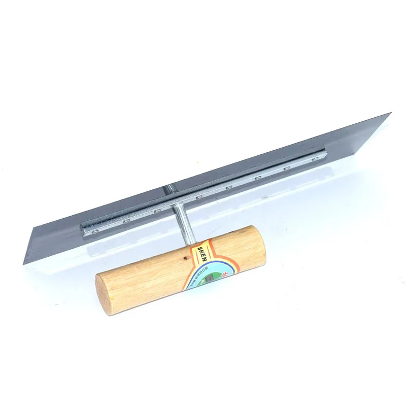 Professional grade wooden handle bricklaying trowel blue steel cement Scraper For building plastering