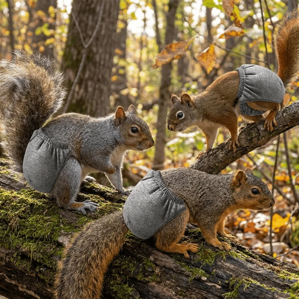 Soft Absorbent Squirrel Diapers Adjustable Breathable Pet Training Pants Leak-Proof Reusable Squirrel Underwear Potty Training view 2