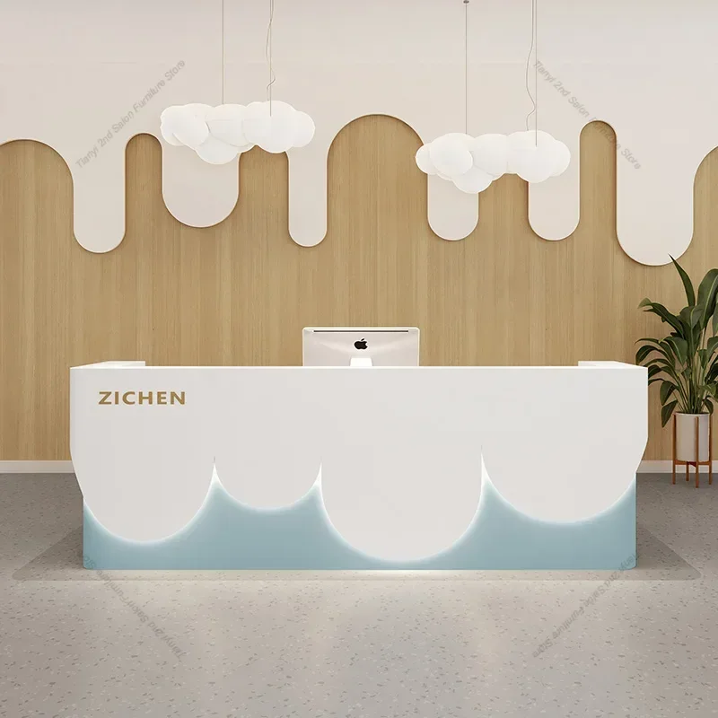 Kindergarten Simple Reception Desks Modern Originality Storage Customer Shop Counter Beauty Salon Furniture Ontvangstbalie FYRD