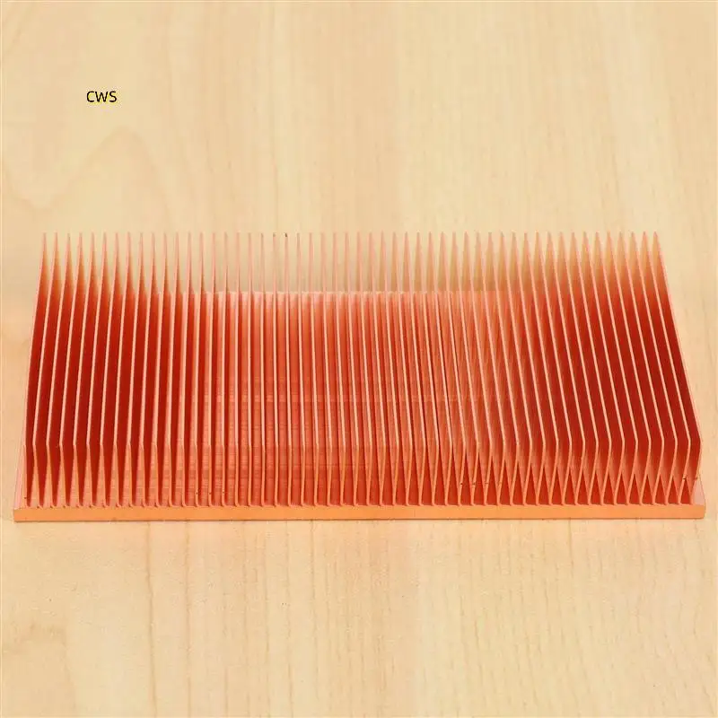 

4X Pure Copper Heatsink 100X50x15mm Skiving Fin Heat Sink Radiator For Electronic RAM Chip LED VGA Cooling Cooler