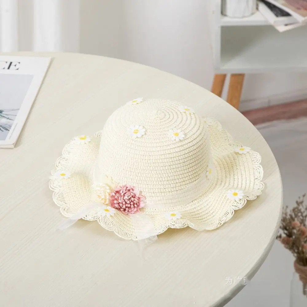 Travel Wide Brim Children'S Fisherman Hat Straw Bag Cap Set Sun Hat Children Beach  Hats