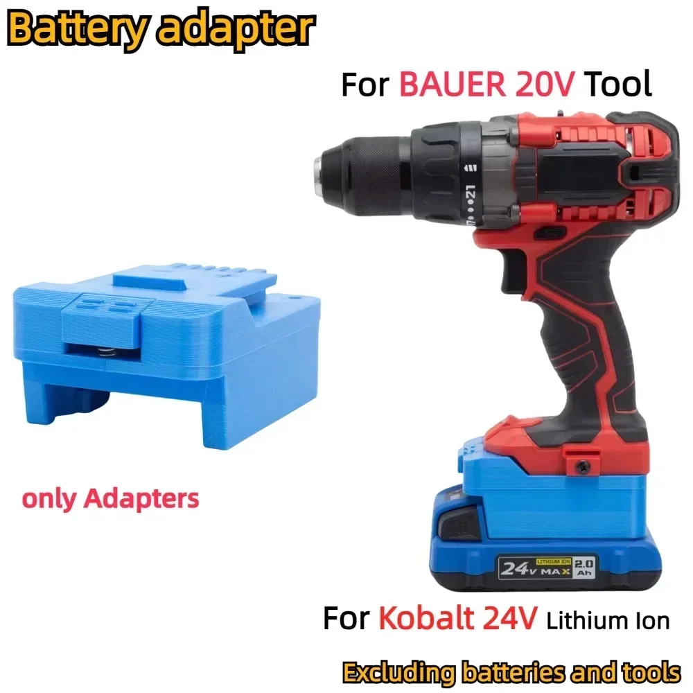 

Battery Converter Adapter for Kobalt 24V Max Low Profile Battery TO for BAUER 20V Battery Cordless Drill Tool (Only Adapter)