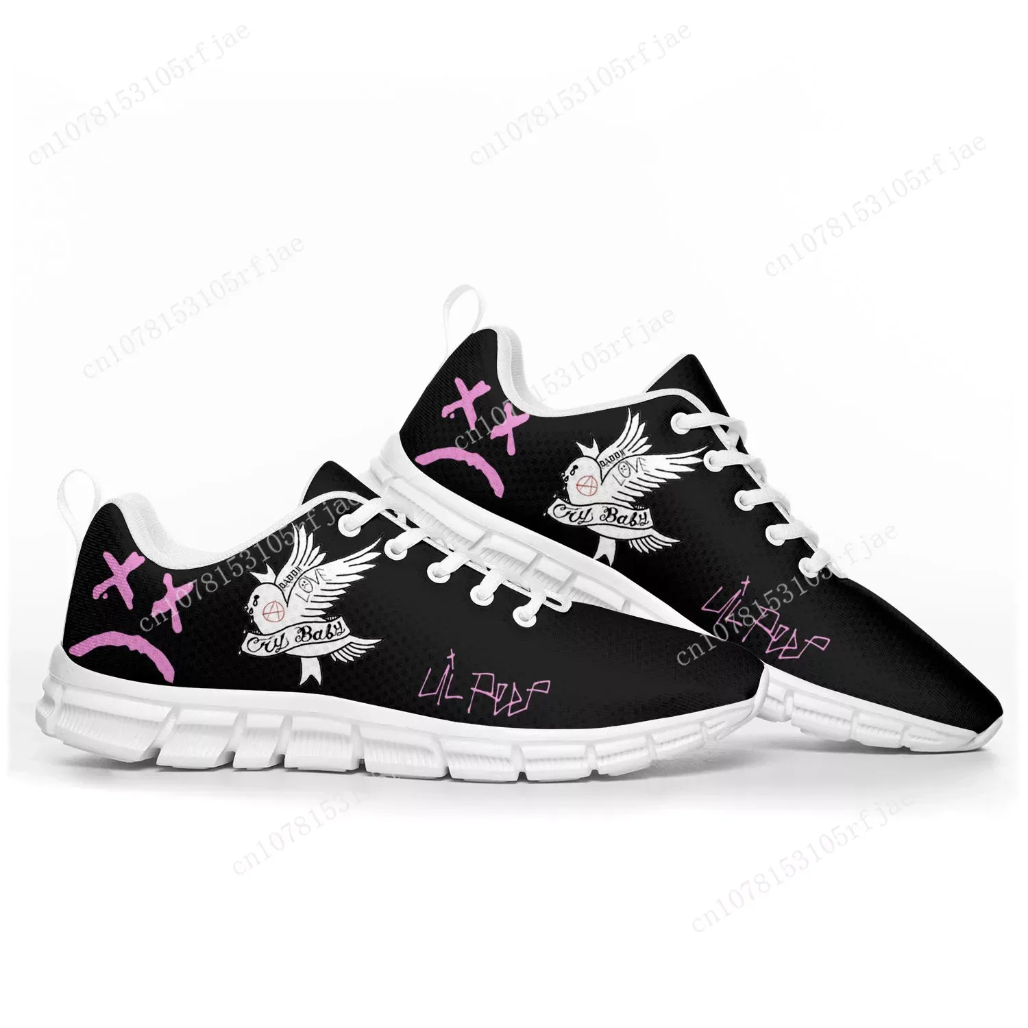 Lil Peep Hip Hop Rapper Sports Shoes Teenager Mens Womens Kids Children Sneakers Casual Custom High Level Couple Shoes Pink