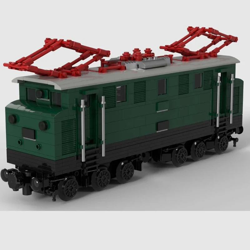 Stadtauto-Modell MOC Bausteine Eisenbahn 1670 Diesellokomotive Modulare Technologie Kinder Urlaubsgeschenke Zusammenbaubares Spielzeug-Set