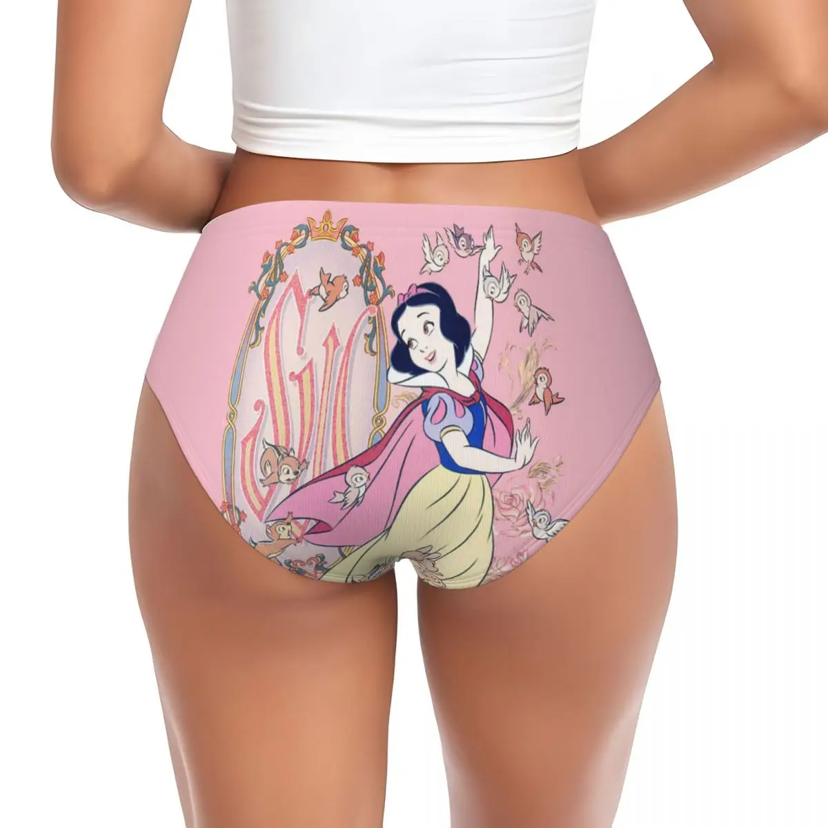 Culotte blanche neige et les sept nains pour femmes, sous-vêtements personnalisés