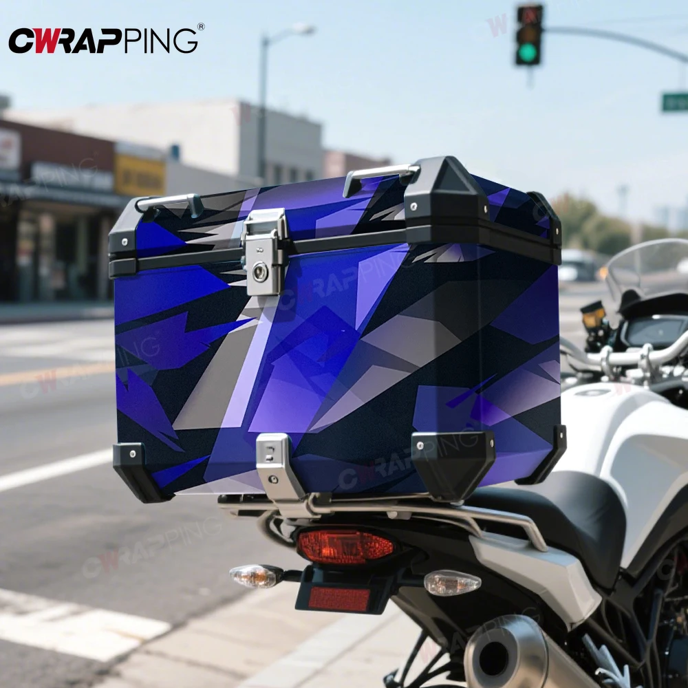 التمويه الفينيل ملصقات السيارات فقاعة الحرة ذاتية اللصق أسود أزرق دراجة نارية محمول ديكور حماية الأفلام ديكور السيارة التصميم