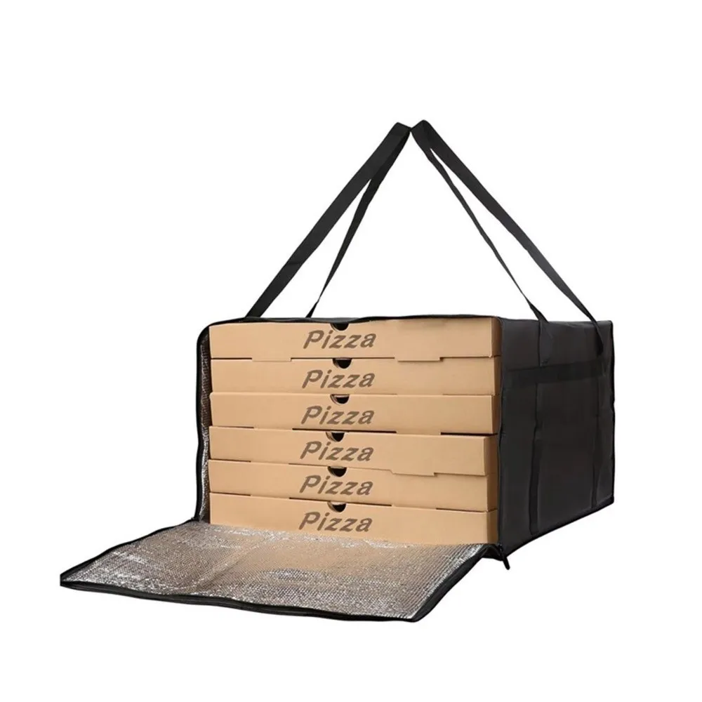 Reusable Food Develivey Bag Lightweight Fresh Keeping Pizza Carrier Bag Hot Cold Fully Insulated Food Storage Case