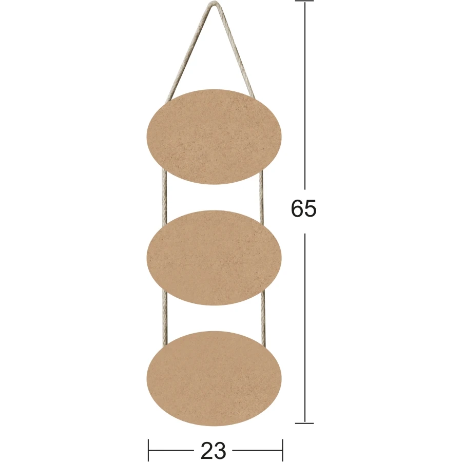 F728 pcs set Drawstring Oval Board, Dyeable Raw Wood Mdf Board