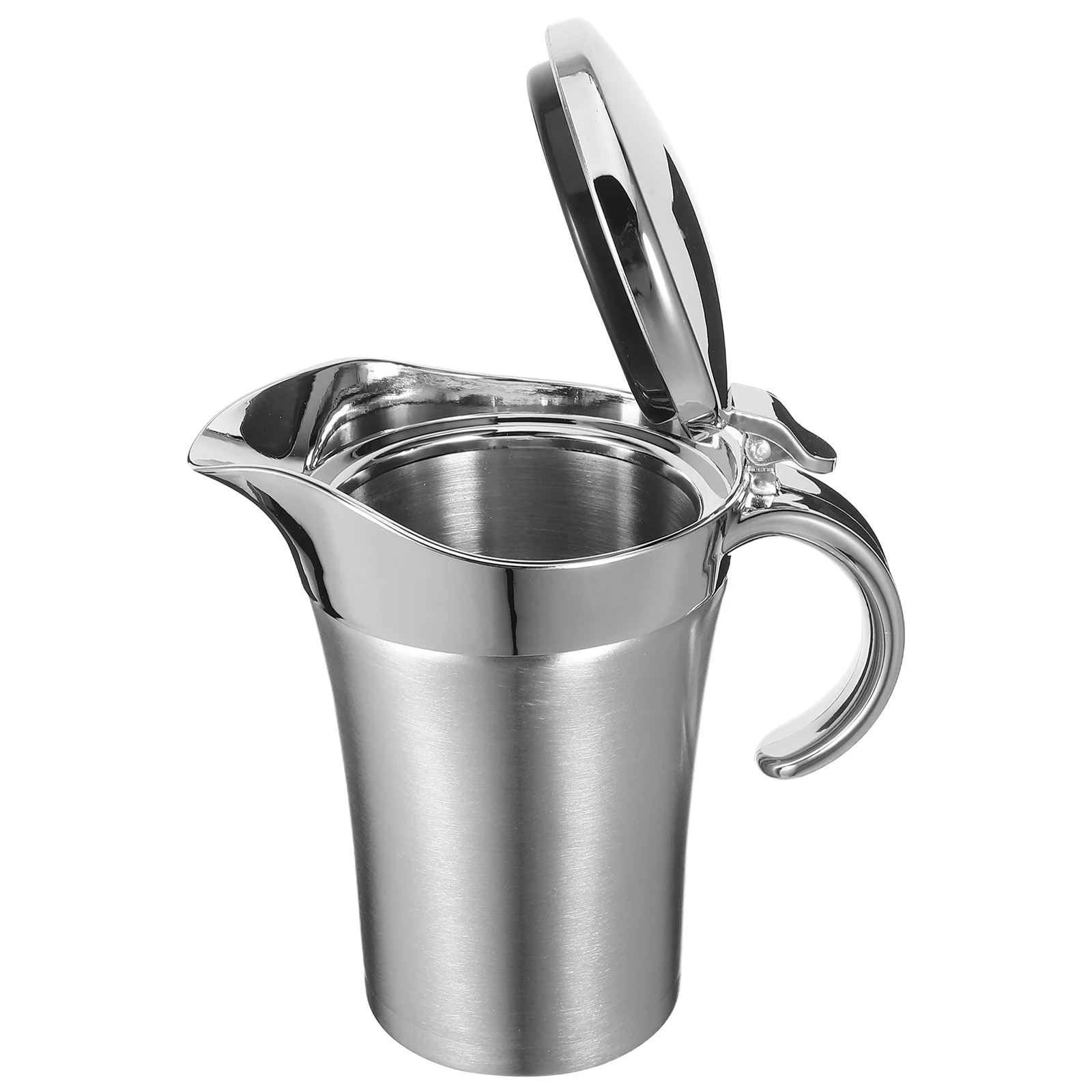 

Insulated Stainless Steel Gravy Jug 750Ml Double Layer Thermal Sauce Pot For Steak Sauces Smooth Pour Spout Drip Free Serving