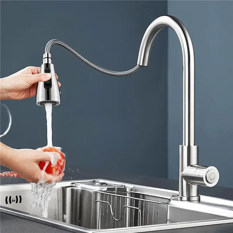 B03C-Kitchen Sink Pull Down Faucet Spray Head Nozzle Pull Out Hose Sprayer Replacement Part Faucet Head