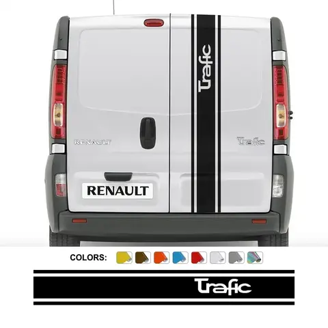 Car Rear Door Stickers For Renault Trafic 3 2 MK1 MK2 MK3 Camper Van Stripes Graphics Vinyl Decor Decals Auto Tuning Accessories