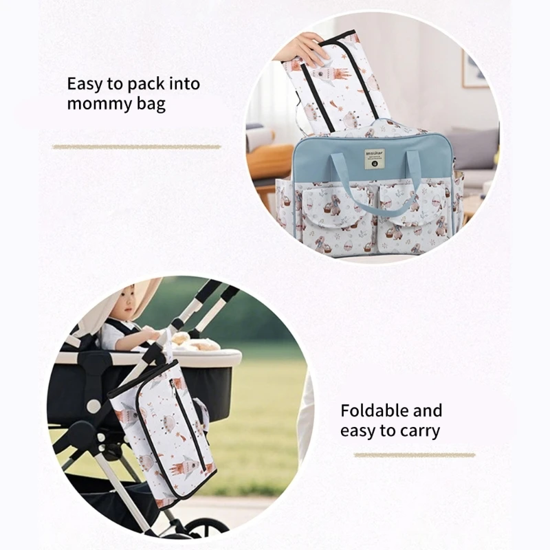 J15U Travel Change Mat Diaper Changing Pad Portable Infant Newborn Sheet Bed Pad