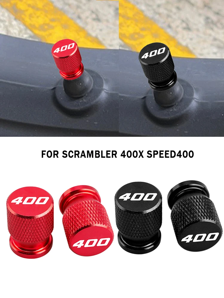 Bouchon de couvercle de tige de Valve de pneu de moto, 2 pièces, accessoires CNC pour Scrambler 400X Speed 400 Scrambler400 X Speed400