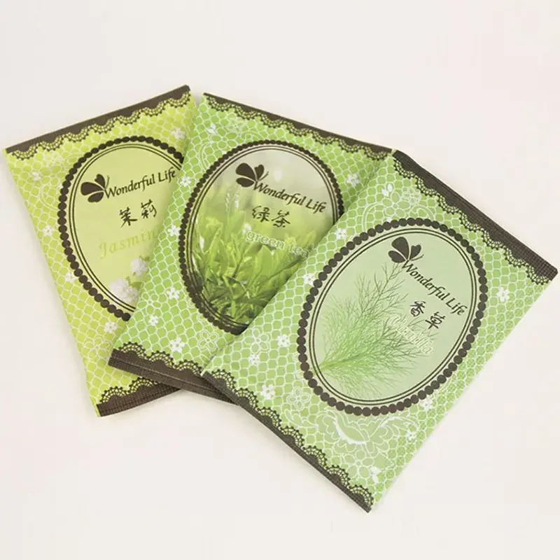 6X9Cm Tas Sachet Pewangi Rumah Lemari Pakaian Beraroma Biji-bijian Alami Deodoran Penyegar Udara Paket Cetak Warna-warni 12
