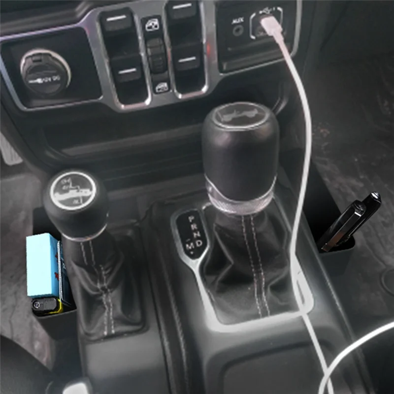 

A20K-Gear Shift Storage Box Car Organizer Case For Jeep Wrangler JL Gladiator JT 2018 2019-2021 4 Doors Car Stowing Container