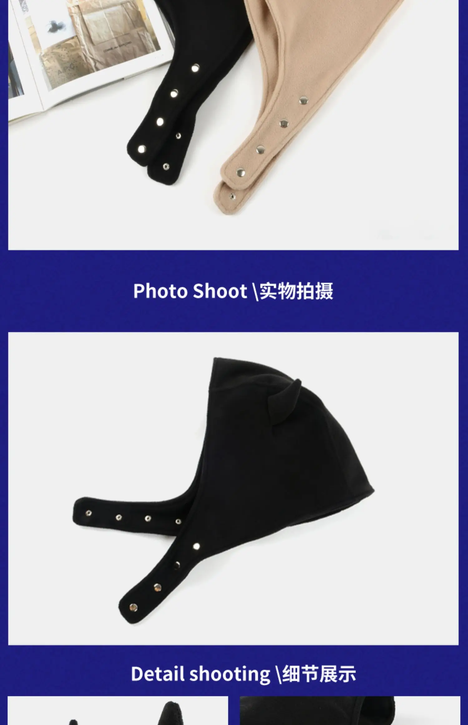 Japan Yabi Nette Teufel Ohren Kuh Horn Thunderbolt Hut Frauen Herbst Winter Warme Wildleder Ohr Schutz Set Kopf Kappe Y2K Mützen – Detail 24