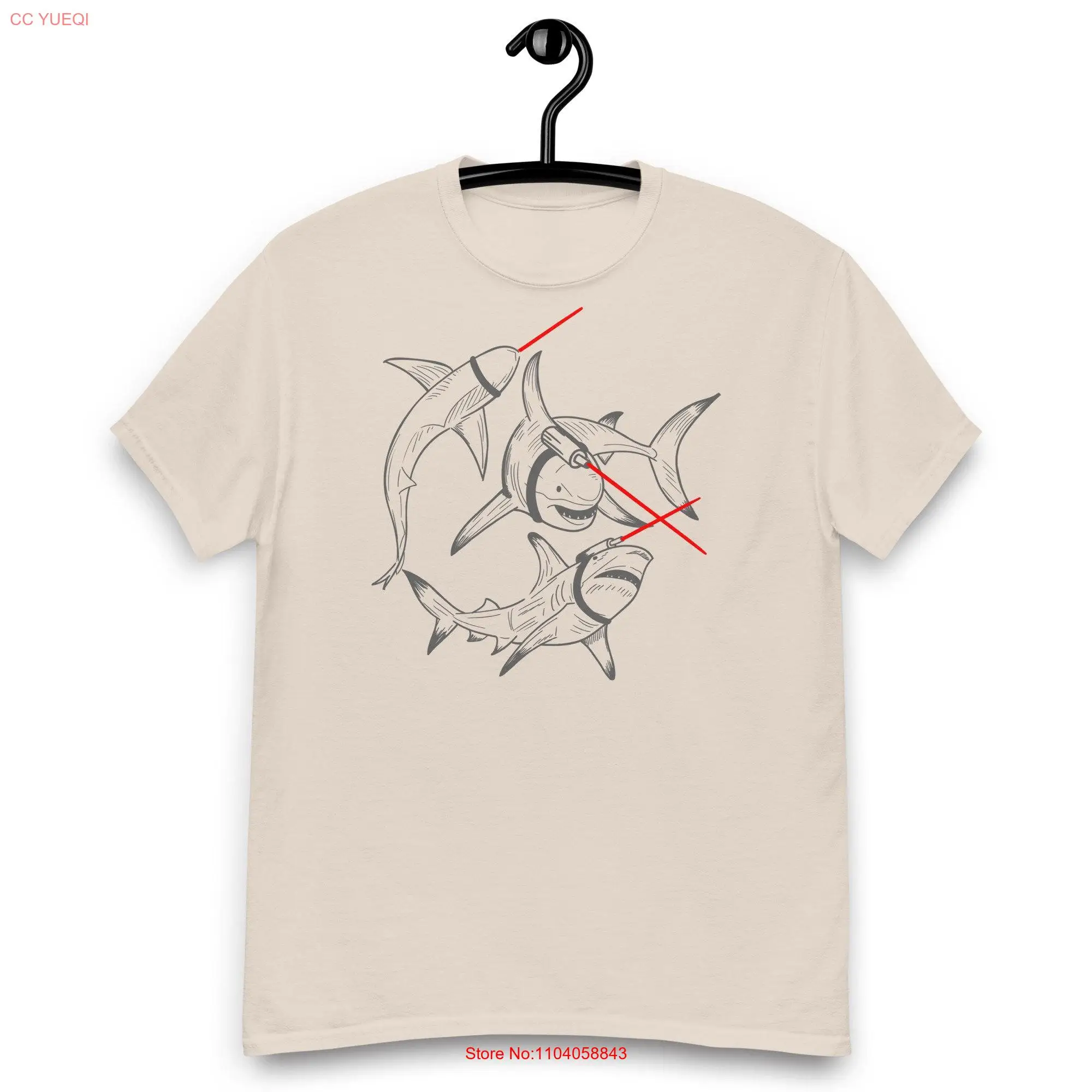 Sharks with Frikkin' Laser Beams T shirt long or short sleeves