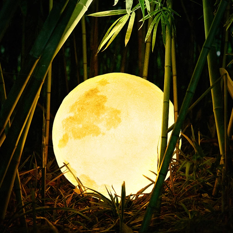 Outdoor Waterproof Moon Lawn Lamp Outdoor Villa Courtyard Garden Spherical Lamp Glass Cultural Tourism / Engineering Lighting