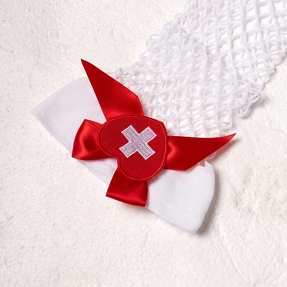 Halloween Rollenspel Accessoires Vrouwen Witte Dij Highs Sexy Verpleegsters Kousen