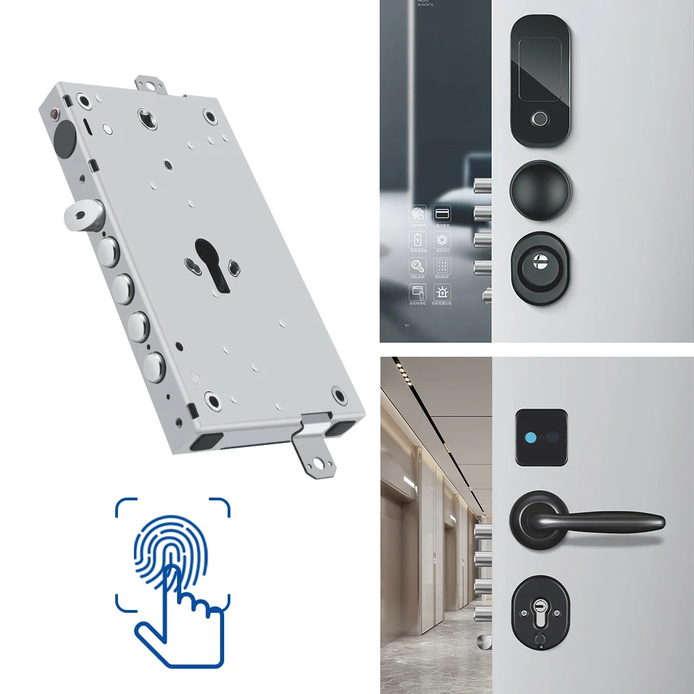 Slim deurslot met vingerafdruk en sleutels Elektronica-kaart Intelligent Keyless