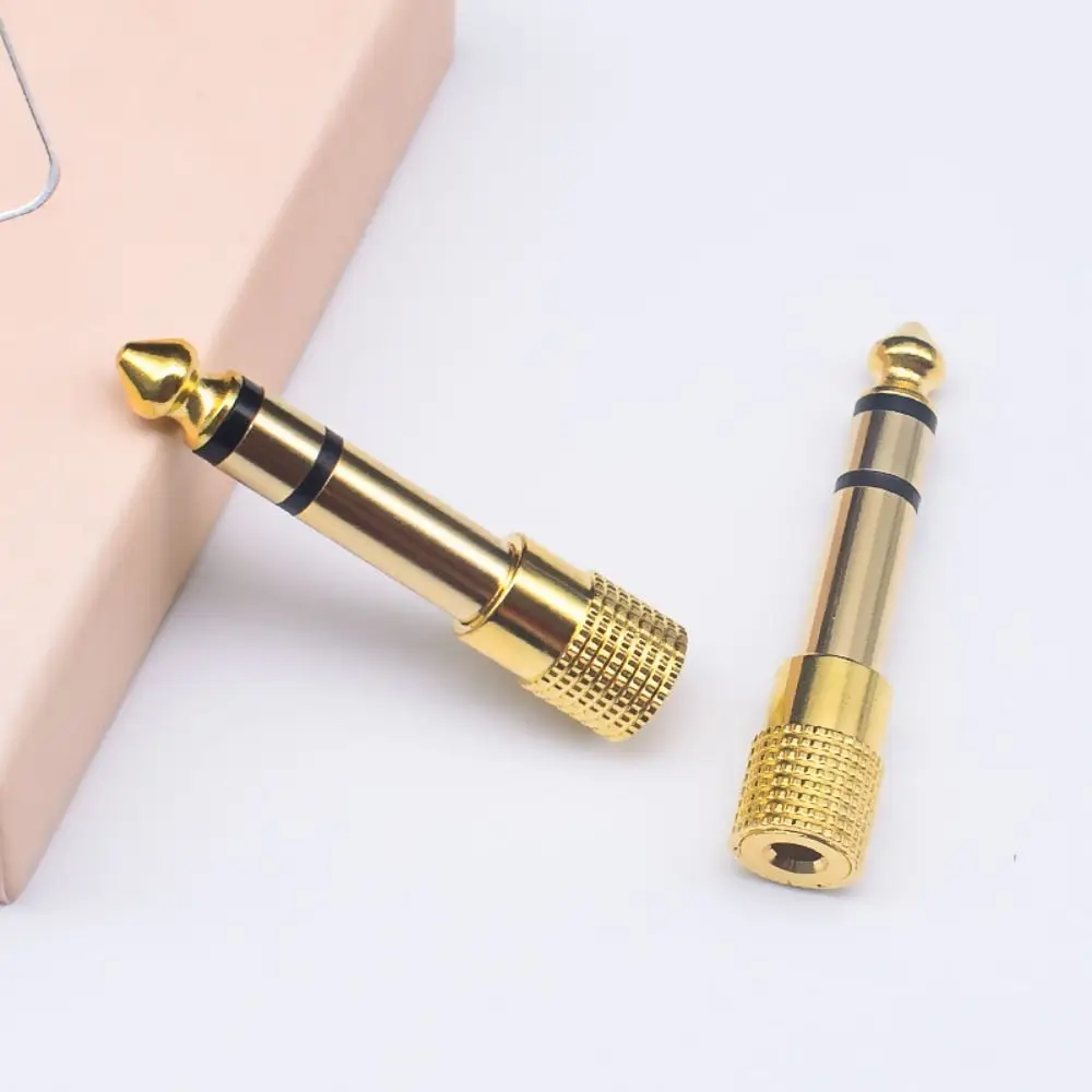 1/4 Inch Headphone Adapter Small To Big Gold Plated Headphone Converter Two-channel 3.5mm To 6.35mm Jack Audio Adaptor Speakers