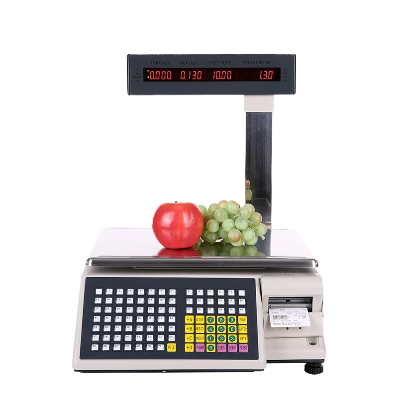 ATV&UTVSupermarket Digital Pricing Label Printing Scale with LCD Display 10g Accuracy OEM Customizable Weight Counting Barcode L