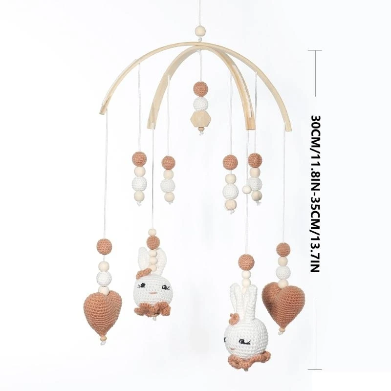 Giocattolo mobile per culla in legno per bambini, giocattolo per appendere il letto, sonaglio per neonati, 15UB