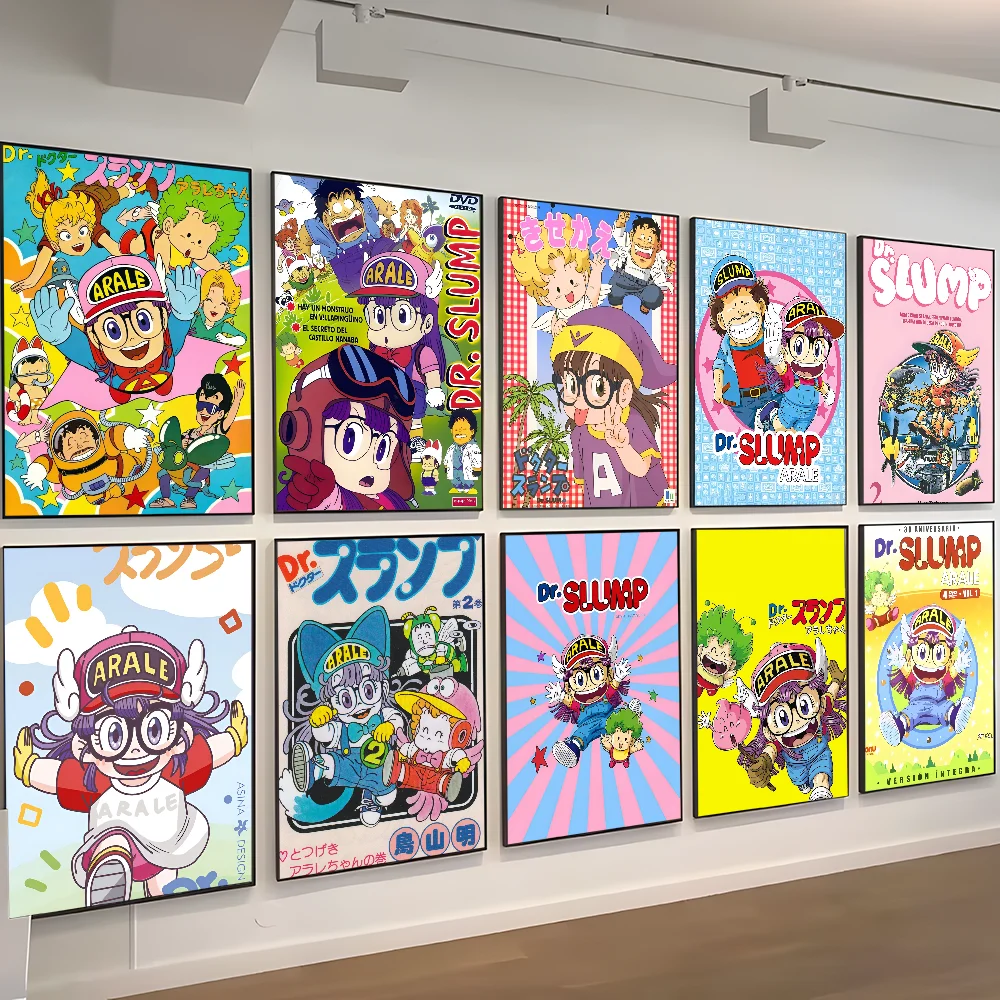 Cartoon Dr Slump Classic Vintage Posters Waterproof Paper Sticker Coffee House Bar Home Decor