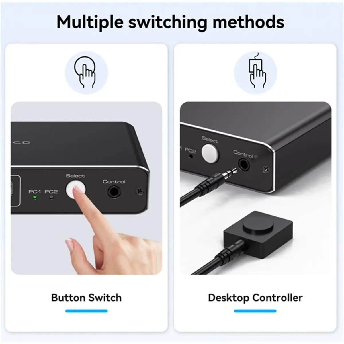 

2K 120Hz for USB C -Compatible KVM Switch 100W PD Charge Type C USB KVM Switcher for PC Desktop EU PLUG
