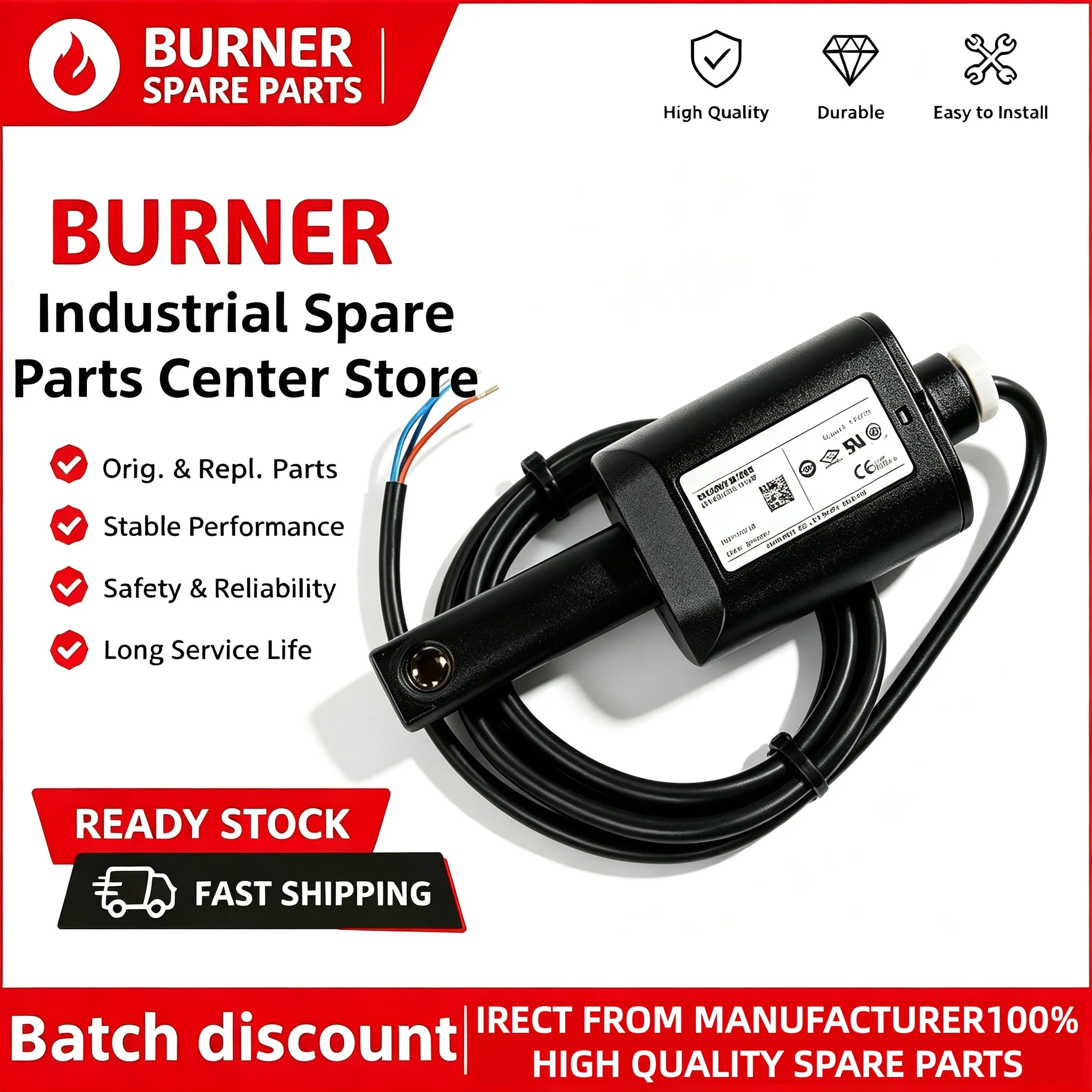 Flame Detector QRI2B2.B180B QRI2B2.B180B1 QRI2A2.B180B Compatible OEM & Replacement Parts Gas Oil Burner UV Sensor Boiler Spare