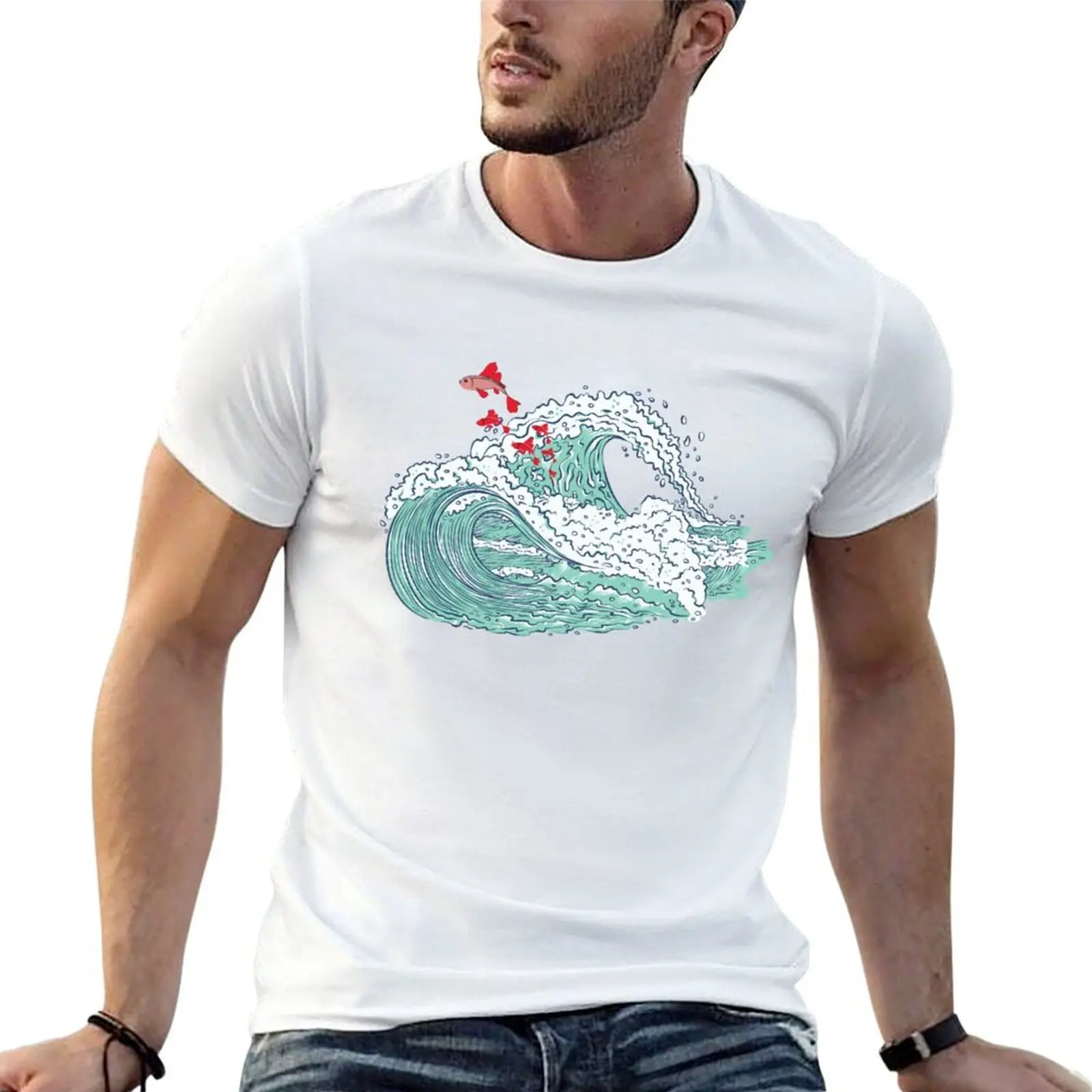 

Ponyo waves T-Shirt t shirts for man pack white t shirts for man slim fit anime t shirts for man T-Shirt