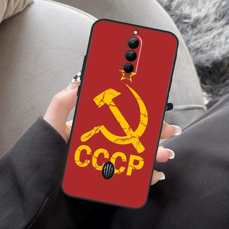الاتحاد السوفياتي الاتحاد السوفياتي CCCP العلم الحال بالنسبة ZTE النوبة الأحمر ماجيك 11 10 9 8 8S 9S 10S Pro Plus 5G 6R 6 7 6S 7S Pro 10 غطاء الهواء