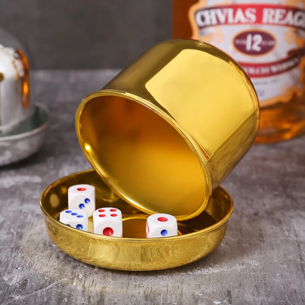 Neuer Kunststoff-Schüttelbecher mit Tablett/Deckel, einfarbig, Würfelbecher, Würfel, lustiges Spielzeug, Poker