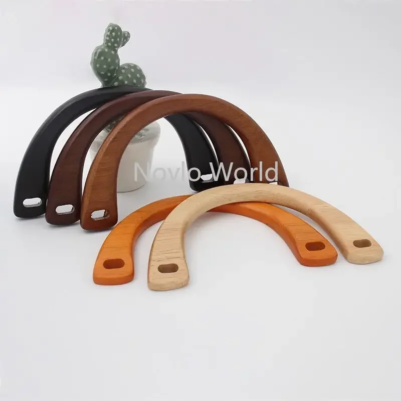 

2-20 Pcs Nature Wood Arch Bag Handle Metal Ring Handbag Handles Replacement DIY Handbags Purse Luggage Handcrafted Accessories
