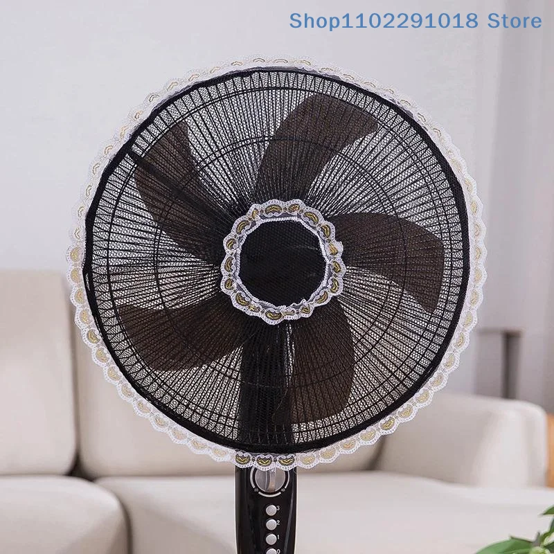practicalFan Dust Cover 40/45cm Anti-Pinch Hand Safety Mesh Guard Breathable Dustproof Protection Net for Home Daily Use
