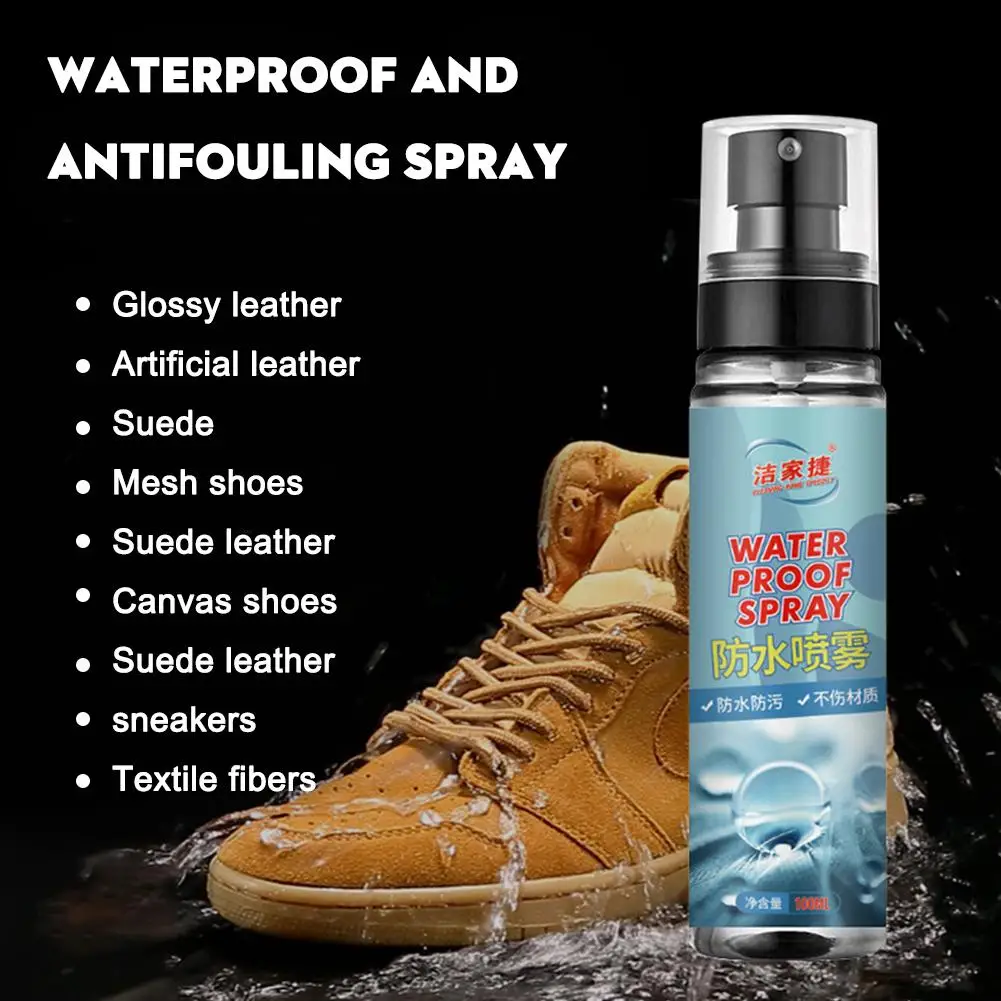 Spray antipioggia Spray protettivo per scarpe Spray per impermeabilizzare pelle e pelle scamosciata Nano Protector Spray per protezione antimacchia impermeabile Y5E9