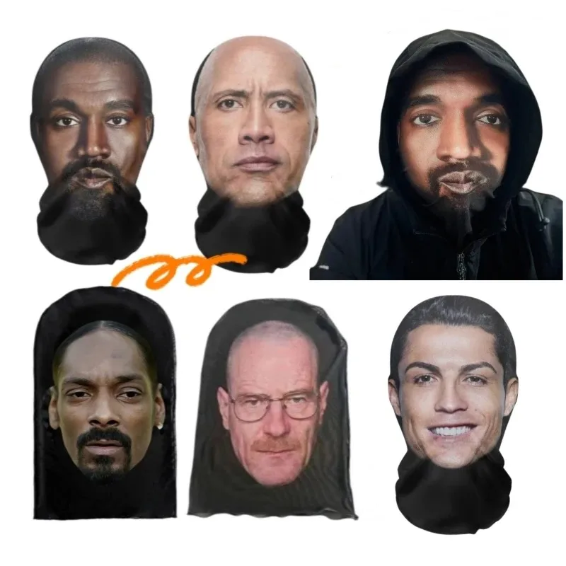 Full Face Mesh Mask Party Horror Hood Simulation Kobe Mask Party Supplies Accs Cosplay Props Sunscreen Prevention