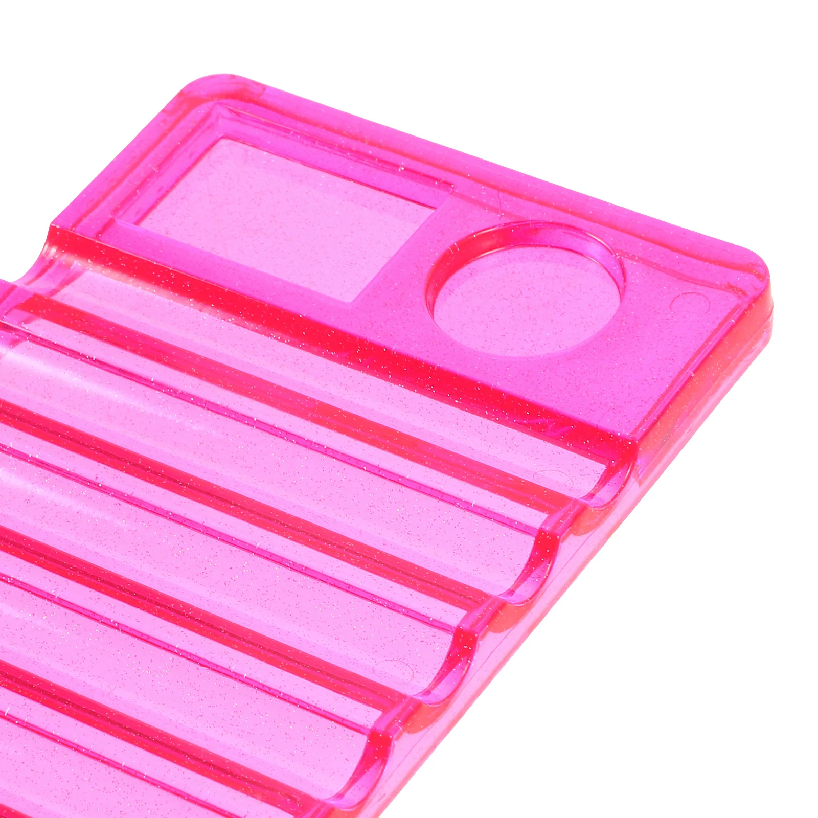 

5 Compartments Nail Art Palette Plastic Holder for Makeup Mixing Brushes Pens Tools SuppliesRed Brush Organizer for Blending