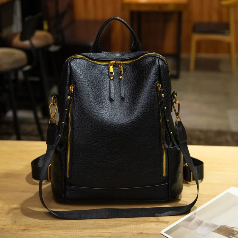 Pu Light Luxury High Quality Fashion Backpacks 2026 Advanced Texture Versatile Bags High Capacity Commuting Durable Backpacks