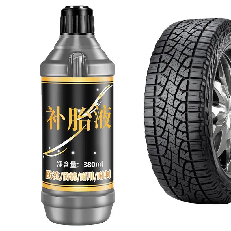 Flatout Tire Sealant 380ml Instant Portable Tire Sealer For Sealing Multifunctional Tire Repair Sealant With Valve Core