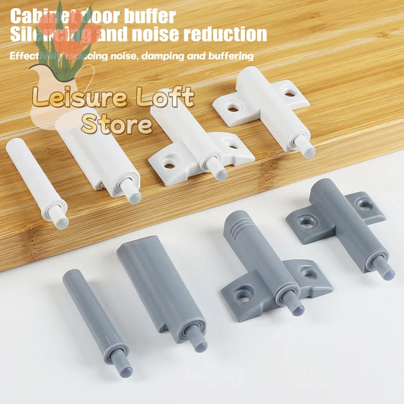 10PCS Silent Soft Close Dampers, Nylon Buffer Kit for Quiet Cabinet & Drawer, Tool-Free Installation