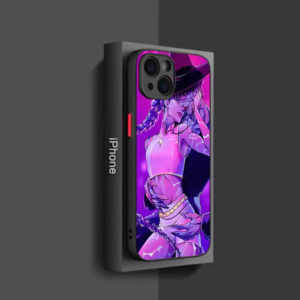 حافظة هاتف KPop Demon Hunters Jinu لهاتف آيفون 14 11 12 13 Mini Pro Max 8 7 Plus X XR XS MAX غطاء شفاف غير لامع
