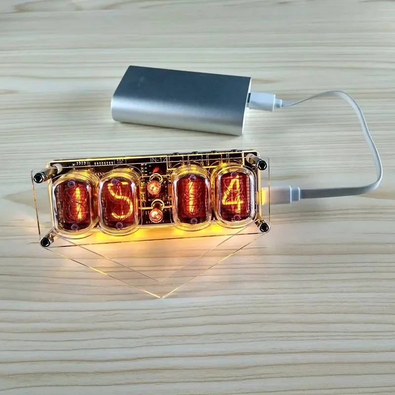 Nvarcher   IN-12 Glow Clock 4-bit  Colorful LED DS3231 clock